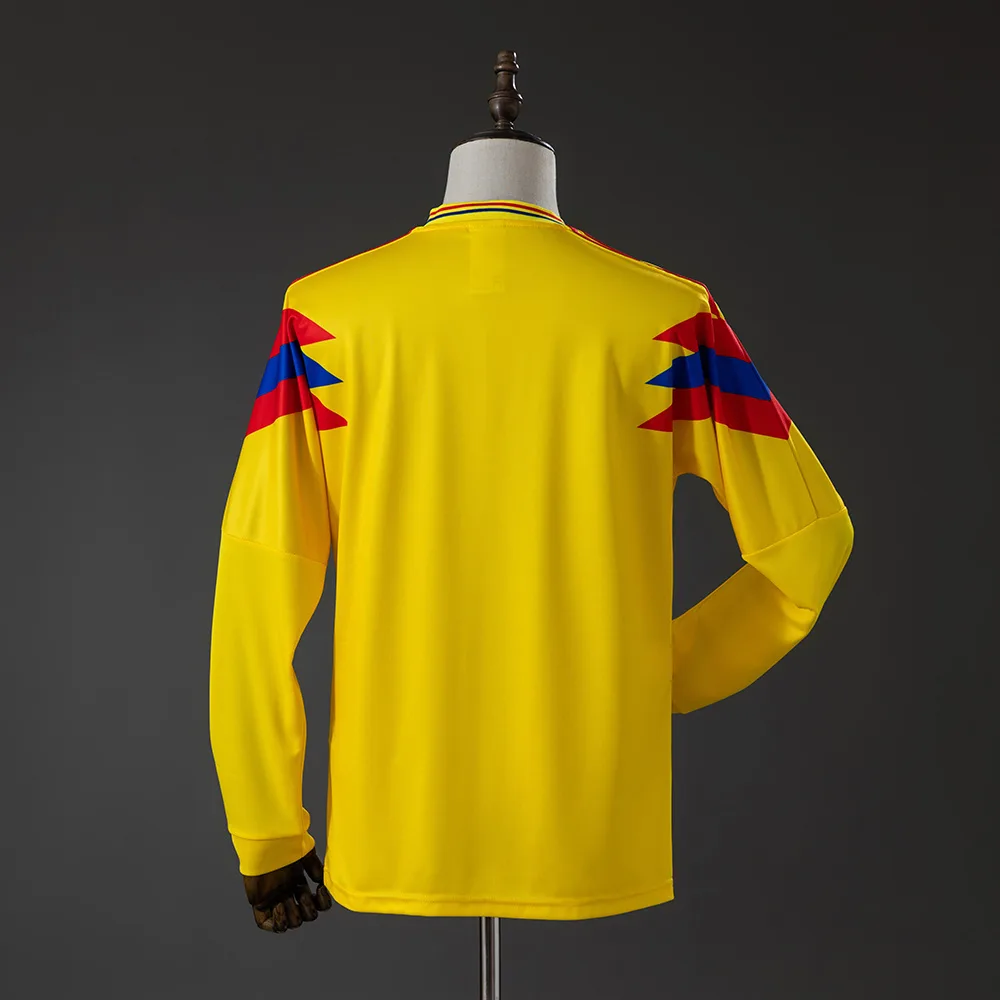 Camiseta Local Retro Manga Larga 1990 Colombia AAA calidad fan