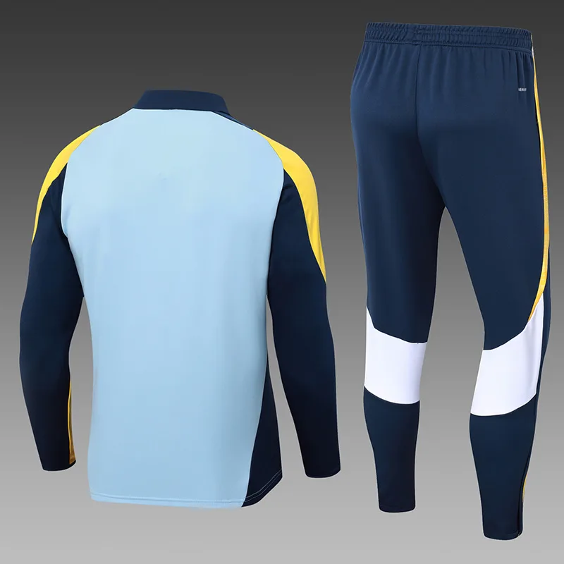 Chándal de Entrenamiento Semirrecogido Azul Bebé del Real Madrid 2024/2025 Calidad Tailandesa