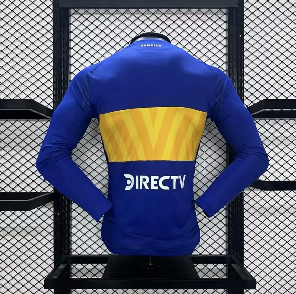 2024/2025 Camiseta de Fútbol Local Manga Larga Versión Jugador Boca Juniors Calidad Tailandesa