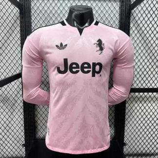 Camiseta de Fútbol Visitante Juventus Manga Larga Versión Jugador 2026/2027 1:1 Calidad Tailandesa