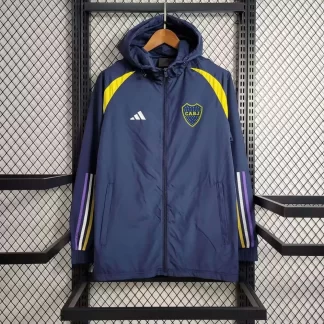Cortavientos Boca Juniors 2023 Azul Marino Camiseta de Fútbol Calidad Tailandesa