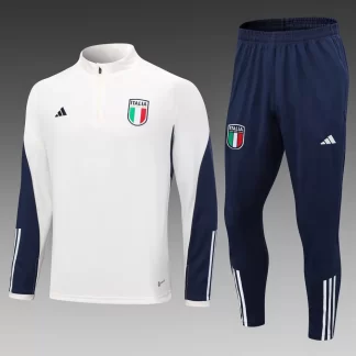 Conjunto de Camiseta de Fútbol Italia Semi-Pull Blanco Roto 2023