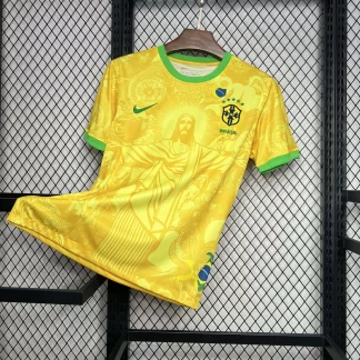 2024 Brazil Special Edition Jesus Yellow Football Shirt AAA fan-grade
