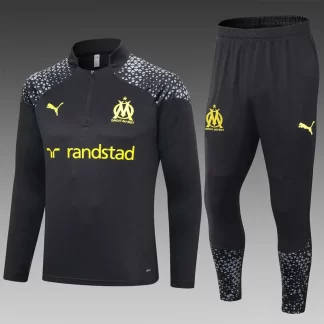 2023/2024 Olympique de Marseille Chándal de Entrenamiento Media Cremallera Negro