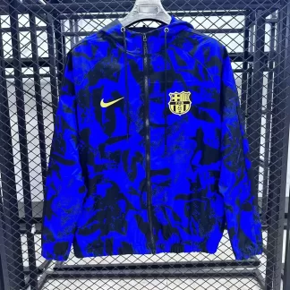 2025/2026 Barcelona Cortavientos Azul y Negro Camiseta Calidad Tailandesa