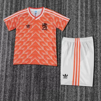Camiseta de Fútbol Local Retro Países Bajos 1988 Calidad Tailandesa 1:1 Talla Infantil