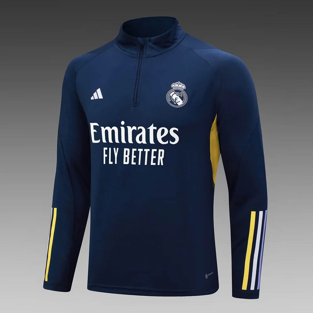 Conjunto de Entrenamiento Semi-Pull Real Madrid Azul 2023/2024