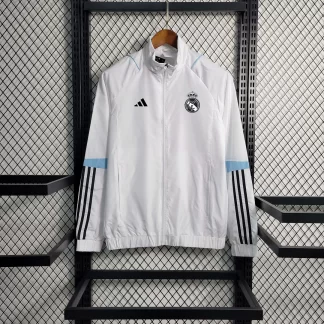 Chaqueta Cortavientos Blanca del Real Madrid 2023
