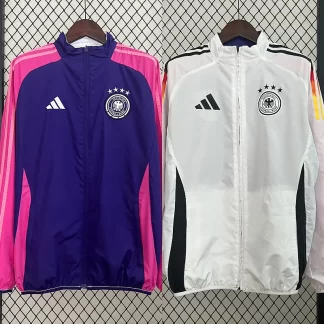 Chaqueta Cortavientos Reversible Alemania (roja-blanca) 2024 Calidad Tailandesa