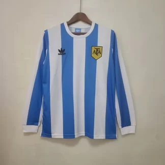Camiseta Local Retro Manga Larga 1978 Argentina