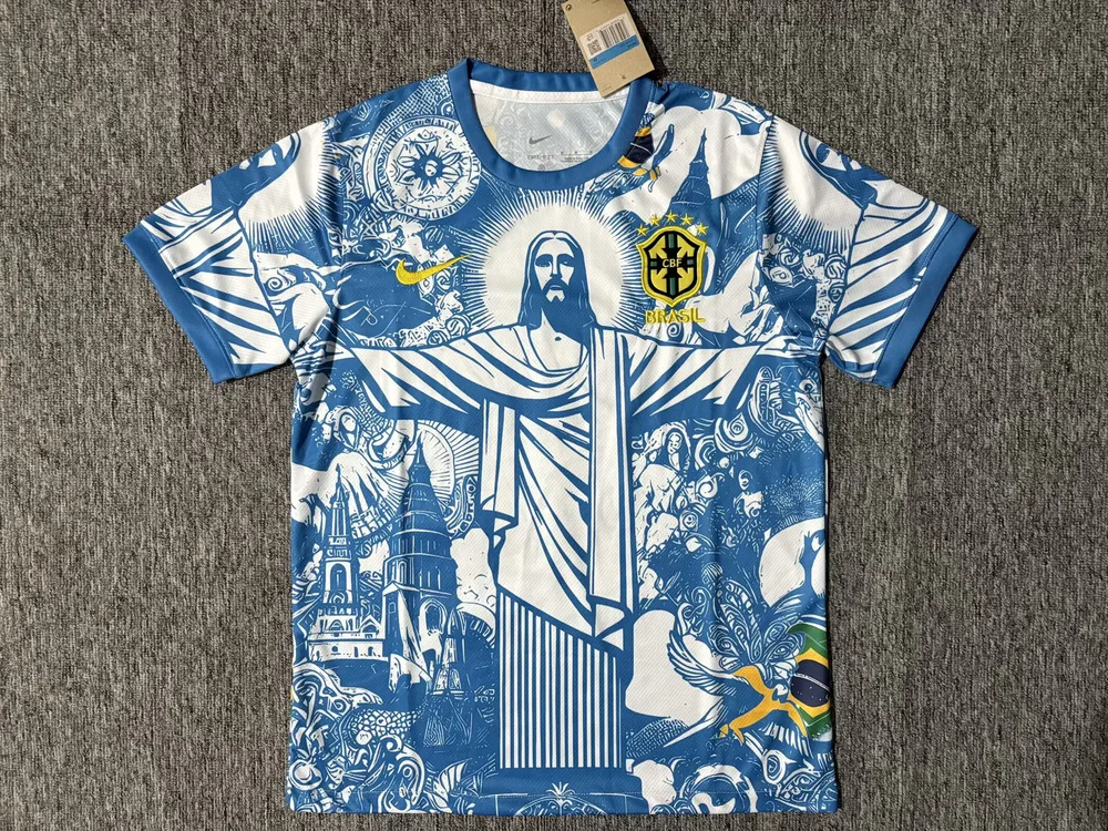 2025/2026 Camiseta de Fútbol Diosa Brasil Azul Calidad Thai