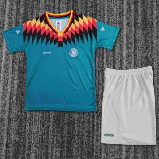 Camiseta de Fútbol Visitante Retro Alemania 1994 Calidad Tailandesa 1:1 Talla Infantil