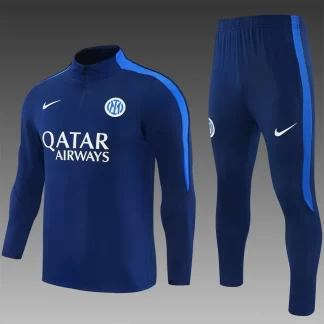 2026/2027 Inter Milan Chándal de Entrenamiento Media Cremallera Azul Real Camiseta de Fútbol 1:1 Calidad Tailandesa