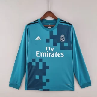 Camiseta Tercera Equipación Visitante Real Madrid Manga Larga Retro 2017/2018