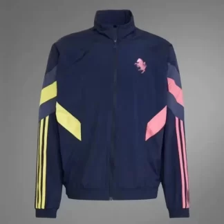 Chaqueta cortavientos negra de la Juventus 2024-2025 Camiseta de fútbol negra