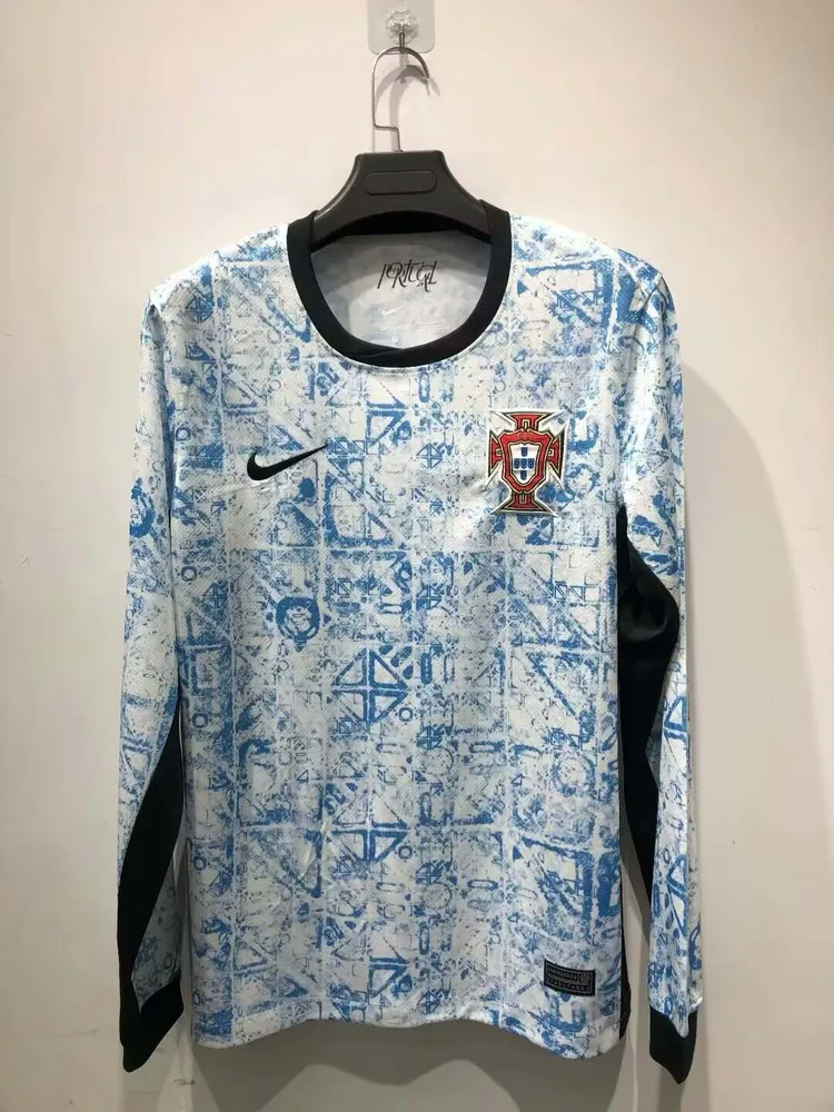 Camiseta Visitante Portugal Manga Larga 2024-2025 Calidad Tailandesa