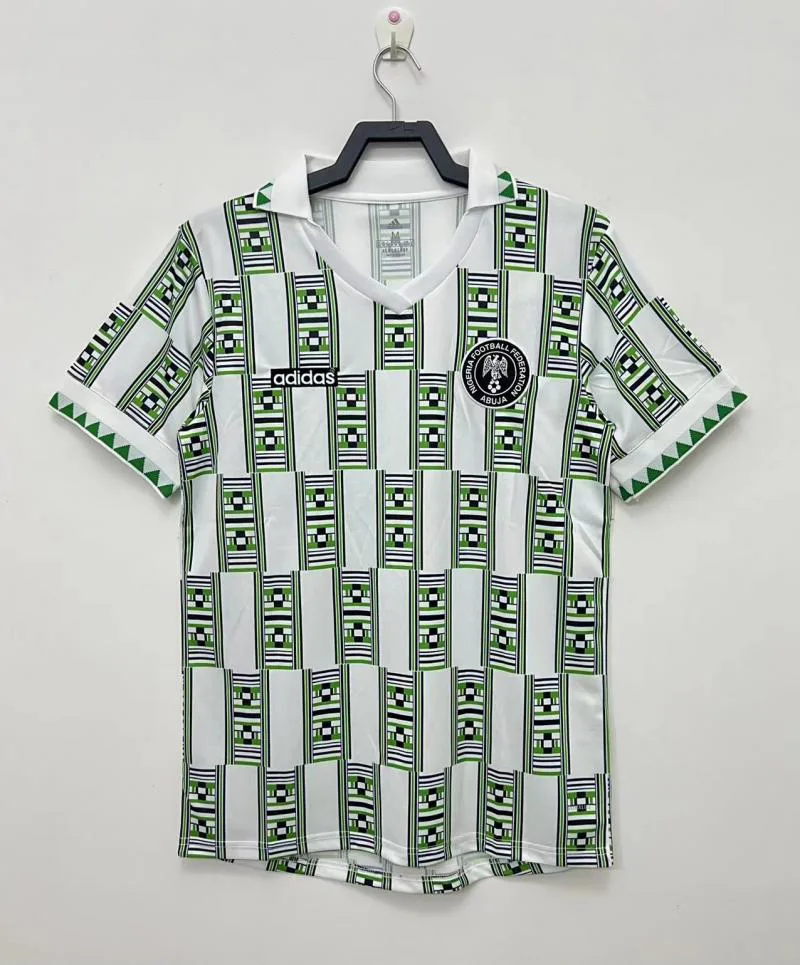 Camiseta de Fútbol Visitante Retro Selección Nacional de Nigeria 1994 Calidad Tailandesa