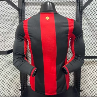Camiseta de Fútbol Local AC Milan Manga Larga Versión Jugador 2026/2027 1:1 Calidad Tailandesa