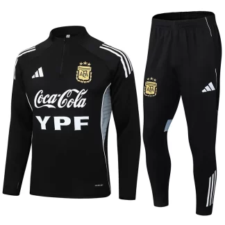 2025/2026 Argentina Conjunto de Entrenamiento Media Cremallera Negro Jersey Set