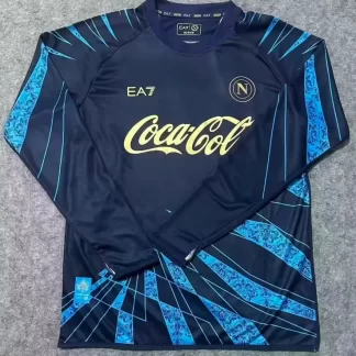 2026/2027 Manga Larga Napoli Pre-Partido Camiseta de Fútbol 1:1 Calidad Tailandesa