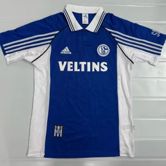1998/2000 Camiseta de Fútbol Retro Local Schalke 04 1:1 Calidad Tailandesa