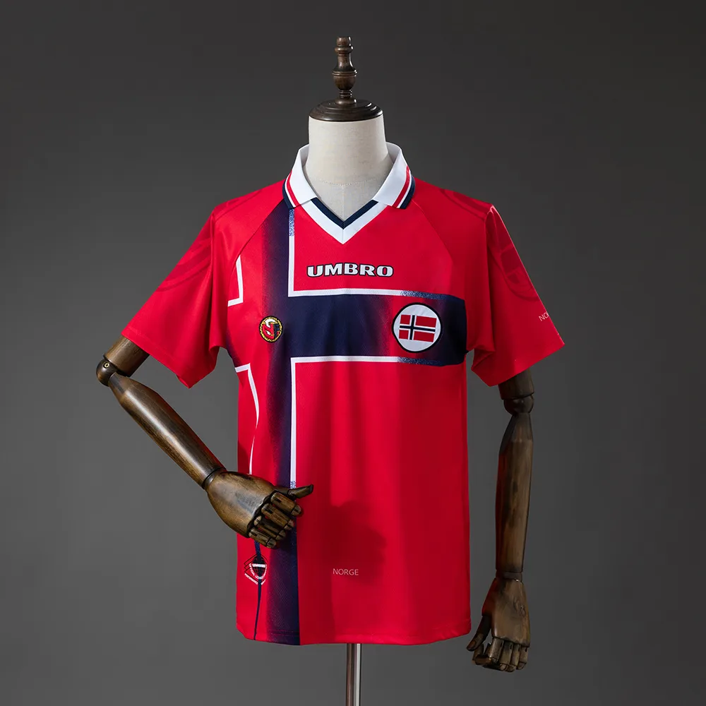 Camiseta Retro 1997/1998 Noruega Local AAA calidad fan