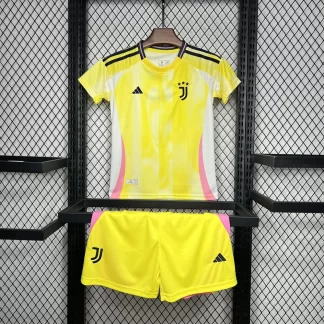 Camiseta de fútbol visitante de la Juventus 2024/2025 calidad tailandesa talla infantil