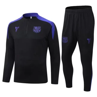 2025/2026 Barcelona Chándal de Entrenamiento Semi-Cremallera Negro Edición Conjunta Conjunto de Camiseta