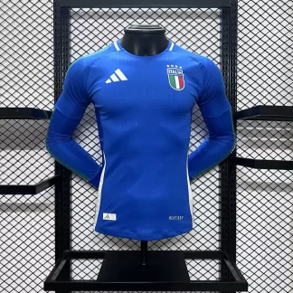 2024-2025 Camiseta Local Manga Larga Italia Versión Jugador Calidad Tailandesa