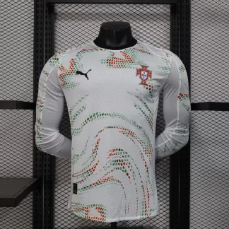 Camiseta de Fútbol Visitante de Portugal de Manga Larga Versión Jugador 2025 AAA calidad aficionado