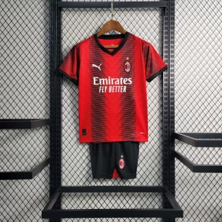 Camiseta Fútbol AC Milan Local 2023/2024 Talla Infantil Calidad Tailandesa