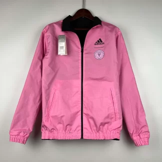 2023/2024 Inter Miami Cortavientos Reversible (negro-rosa) Camiseta de Fútbol Calidad Tailandesa
