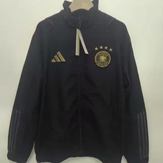 Chaqueta Cortavientos Negra de Fútbol de Alemania 2025