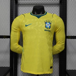 2026 Manga Larga Versión Jugador Brasil Camiseta Local AAA calidad fan