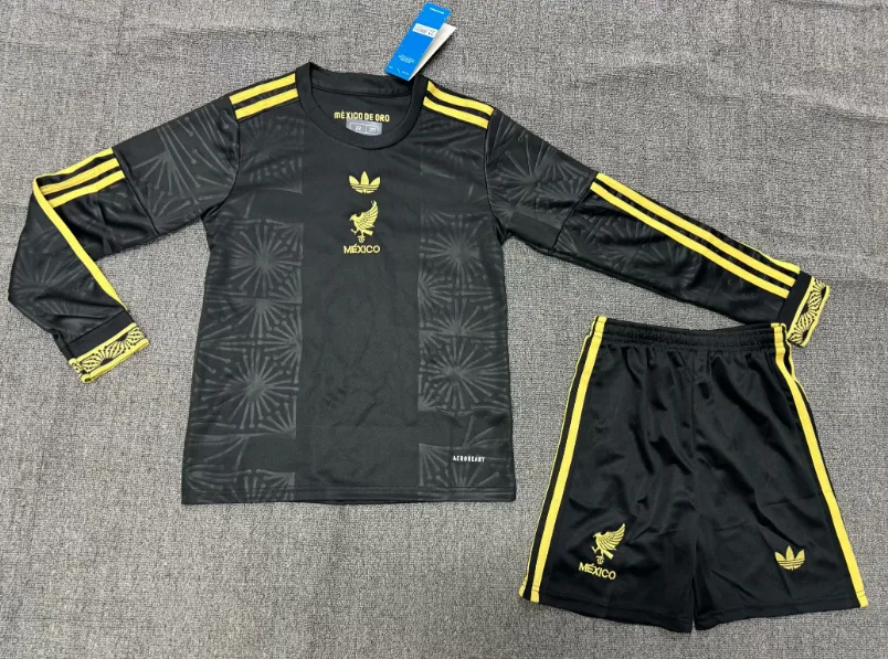 2025/2026 Manga Larga México Selección Nacional Edición Especial Camiseta Fútbol Calidad Tailandesa Talla Infantil
