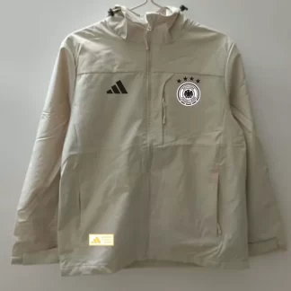 Chaqueta Cortavientos Blanca de Fútbol de Alemania 2025