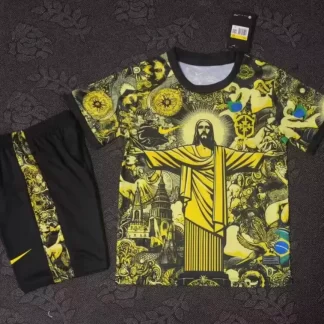 Camiseta de Fútbol Brasil Diosa Amarilla 2025/2026 Calidad Tailandesa Talla Infantil