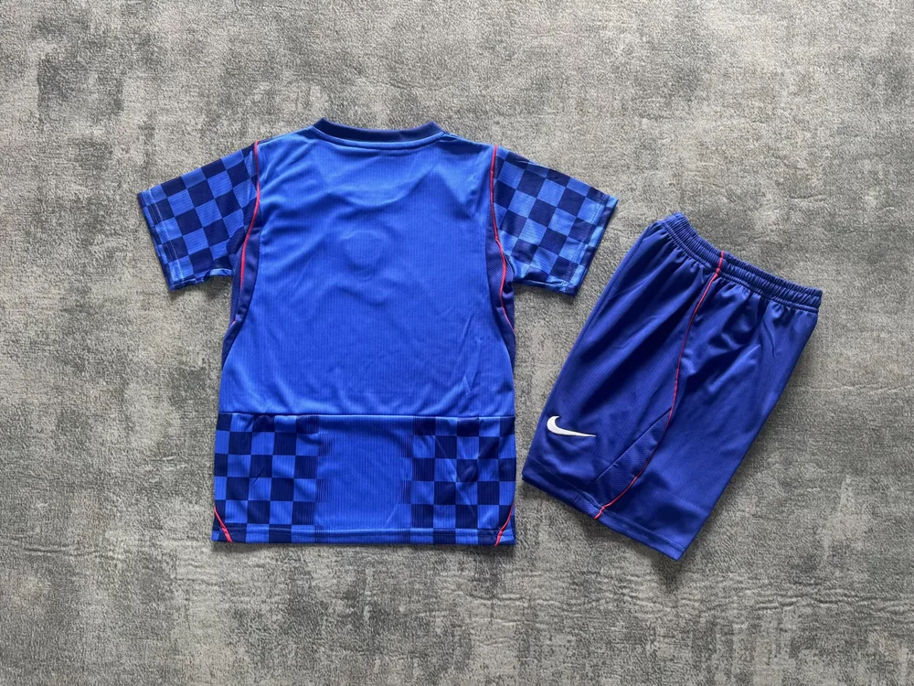 2026 Camiseta Visitante de la Selección de Croacia 1:1 Calidad Tailandesa Talla Infantil