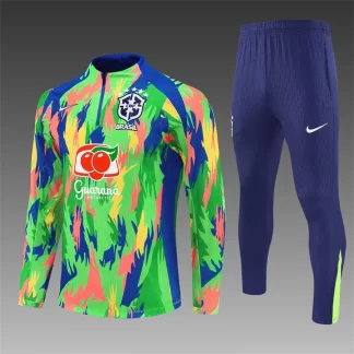 2026 Brasil Traje de Entrenamiento Colorido de Media Cremallera Camiseta de Fútbol AAA Grado Fan