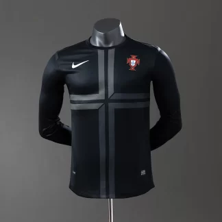 2013 Retro Versión Jugador Portugal Visitante Manga Larga Camiseta AAA calidad aficionado