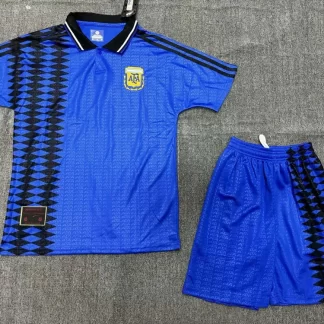 Camiseta Visitante Retro de la Selección Argentina 1994 Talla Infantil