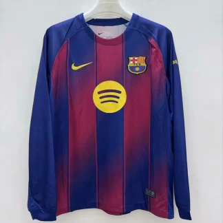 2025/2026 Manga Larga Camiseta de Fútbol Local Barcelona Calidad Thai