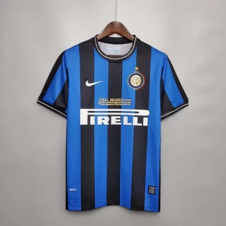 Camiseta de Fútbol Local Retro Inter de Milán 2009/2010 Calidad Tailandesa