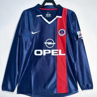 2001/2002 Retro Manga Larga Psg Paris Saint-Germain Camiseta Local Calidad Tailandesa