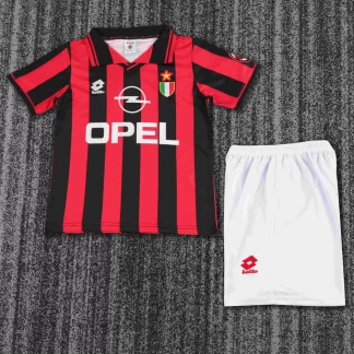 1996-1997 Retro AC Milan Camiseta Local Fútbol Calidad Tailandesa Talla Infantil
