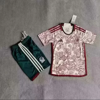 Camiseta de fútbol visitante de México para la Copa Mundial de la FIFA 2022 Talla infantil