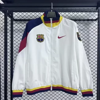 2025-2026 Cortavientos Barcelona Blanco Camiseta Calidad Tailandesa
