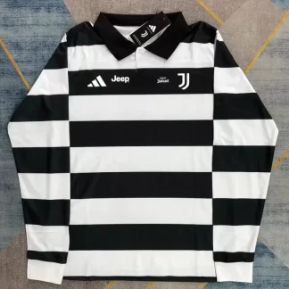 2025/2026 Manga Larga Juventus Cuarta Suplente (Versión con Publicidad) Camiseta de Fútbol 1:1 Calidad Tailandesa
