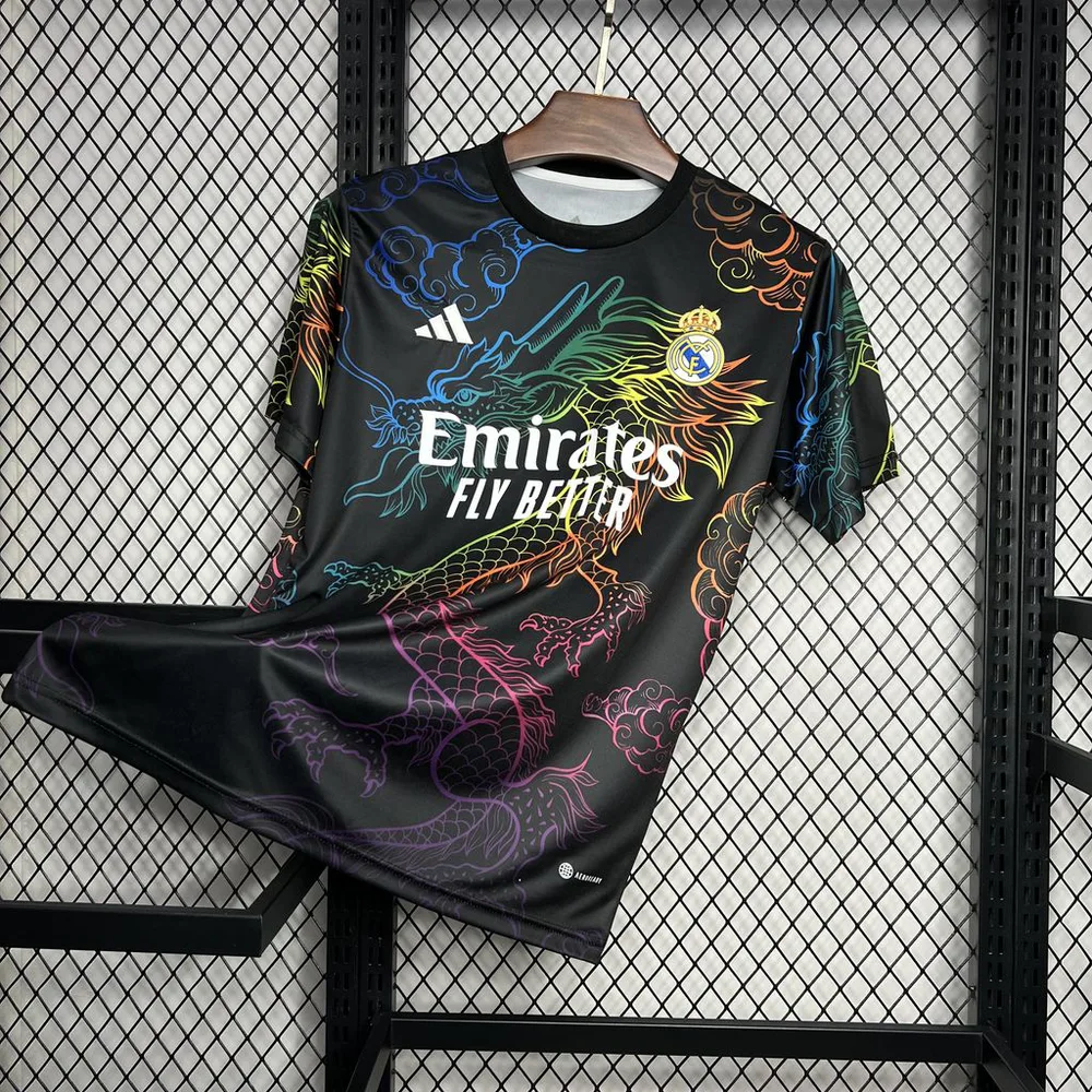 2024/2025 Real Madrid Camiseta Edición Especial Cailong Negra Calidad Tailandesa