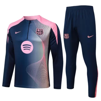 Chándal de entrenamiento con media cremallera estampado inkjet curva de Barcelona 2025/2026 Camiseta Calidad Thai Set